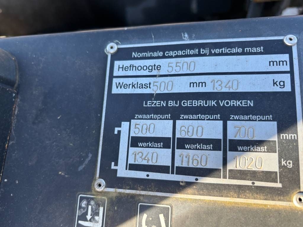 TCM FG15N17T 1.5 ton LPG heftruck triple mast