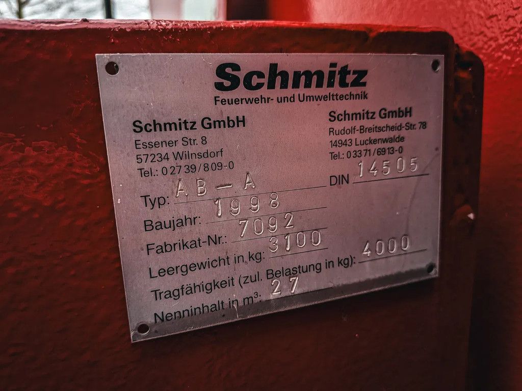 Haakarm ademluchtcontainer AB-A