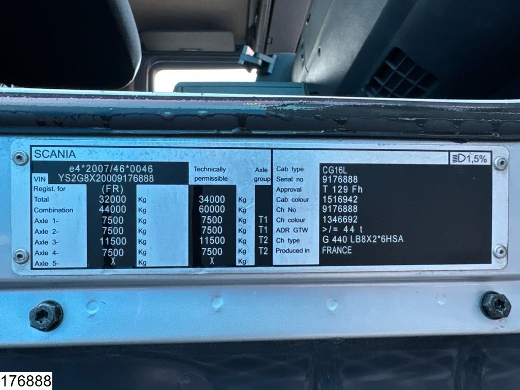 Scania G 440 8x2, EURO 5, Fassi, Retarder, Remote
