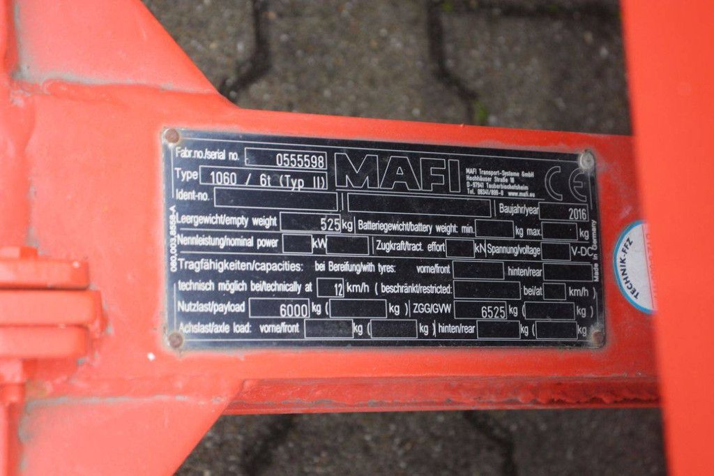 Pritschenanhänger MAFI 1060 6000kg 2016