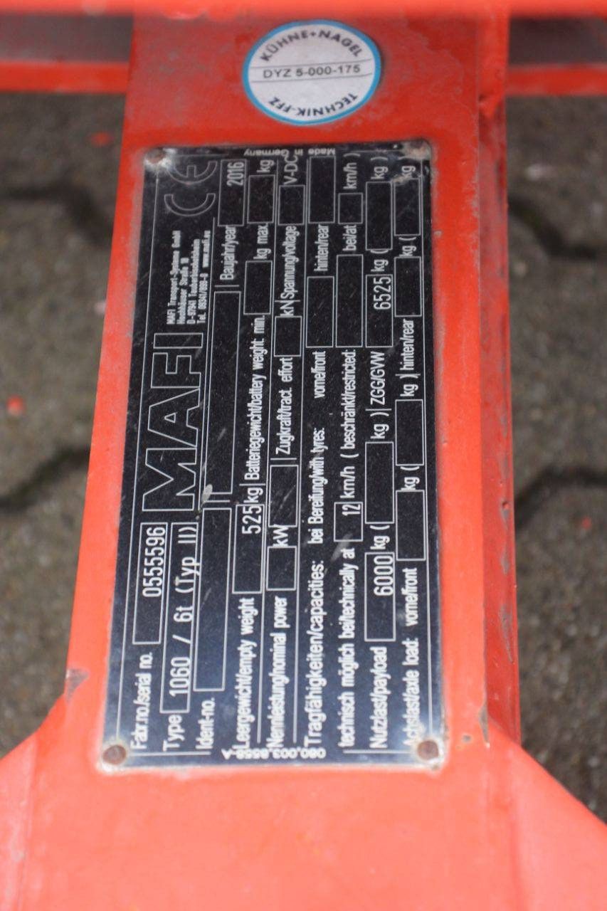 Flatbed Trailer MAFI 1060 6000kg 2016