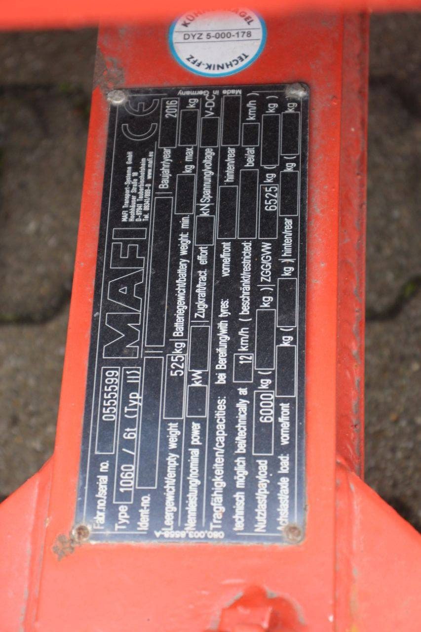 Pritschenanhänger MAFI 1060 6000kg 2016