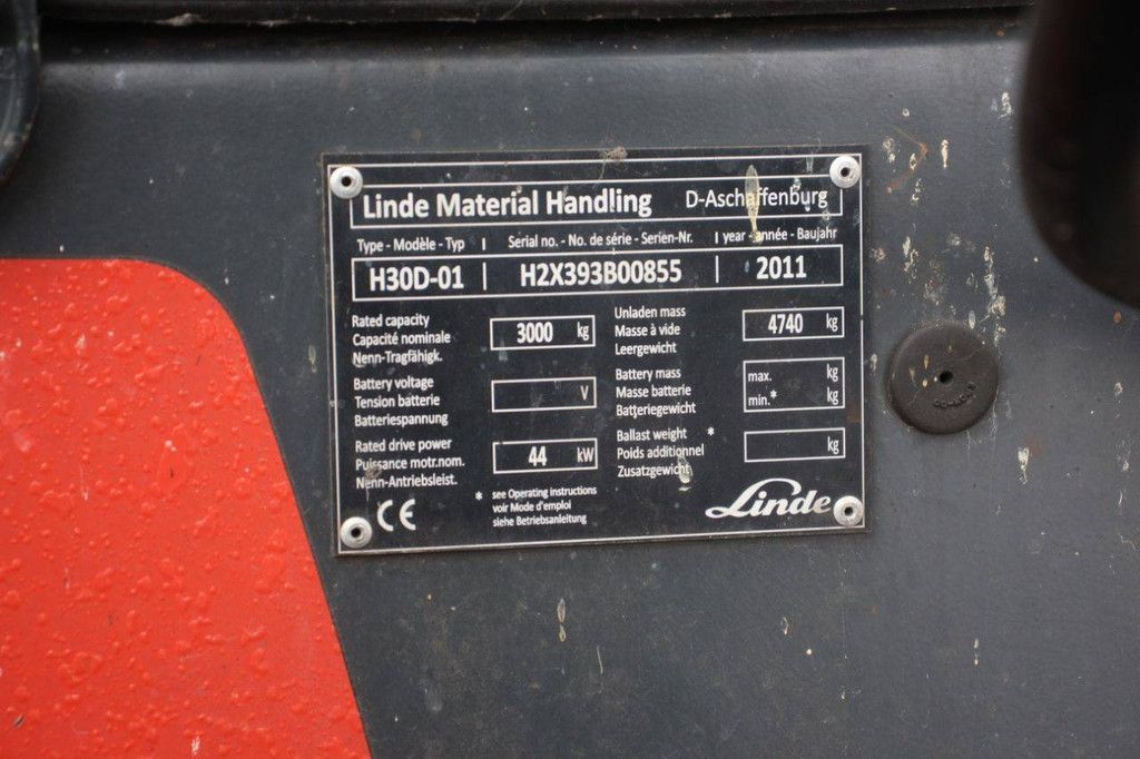 Gabelstapler Linde H30D-01 Diesel 3000kg 7m 2011