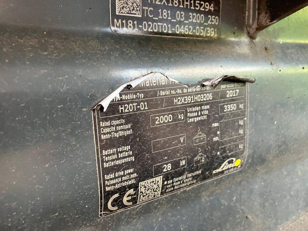 Forklift Linde H20T-01 LPG 2000kg