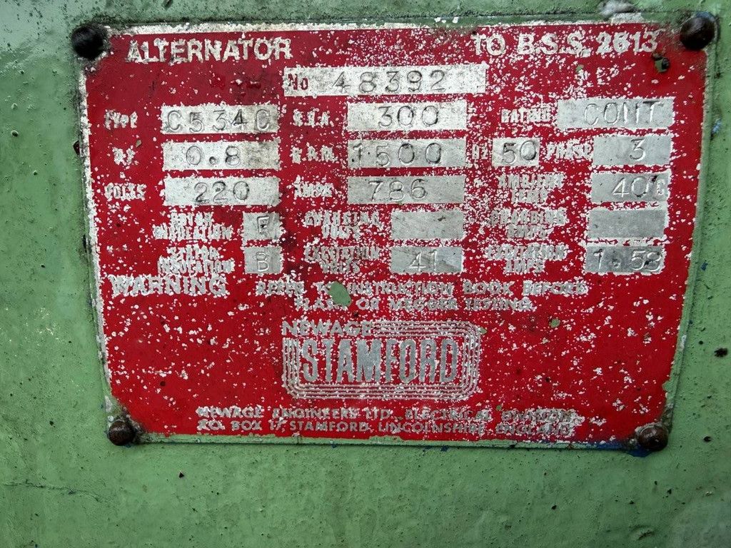 Generator Stamford C534C Diesel 300kVA
