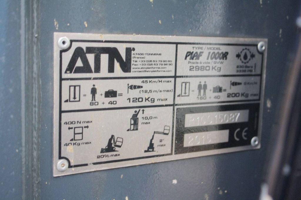 Mast lift ATN Piaf 1000R Electric 10m 2015