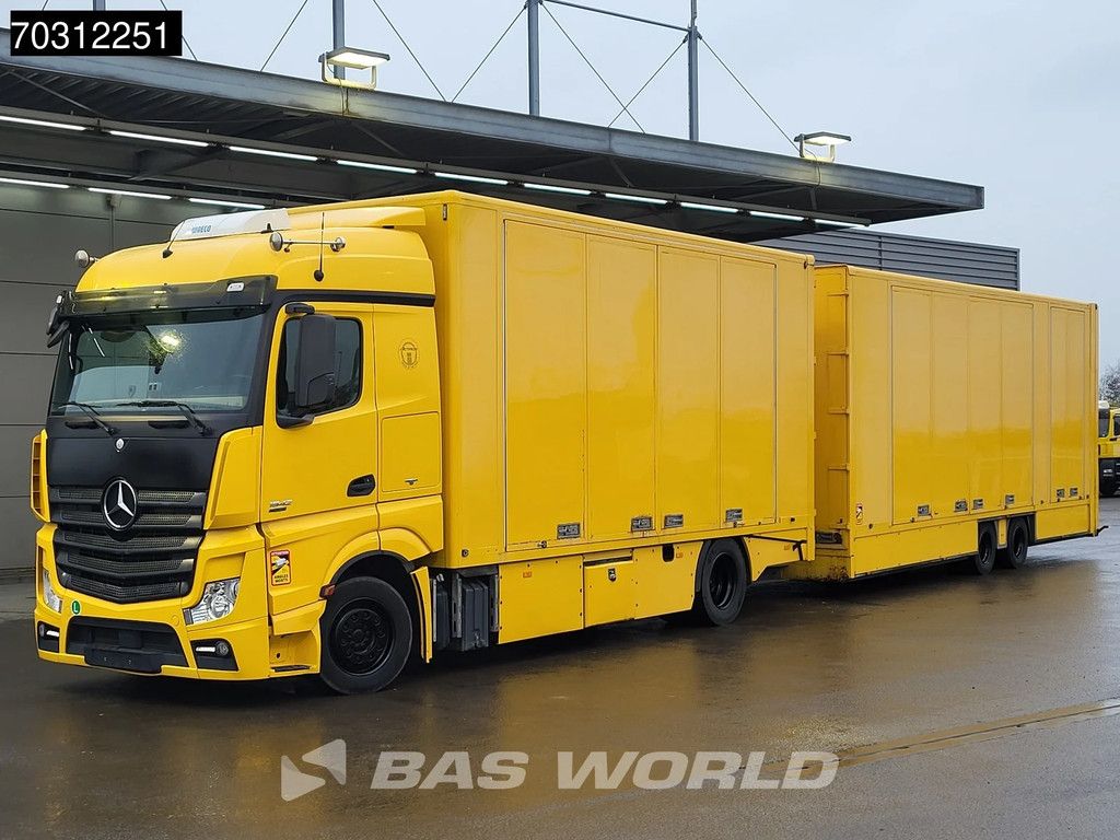 Mercedes Actros 1842 4X2 Franz Mersch Car transporter combi hydraulic ramp winch Euro 6