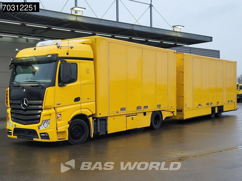 Mercedes Actros 1842 4X2 Franz Mersch Car transporter combi hydraulic ramp winch Euro 6