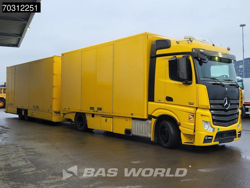 Mercedes Actros 1842 4X2 Franz Mersch Car transporter combi hydraulic ramp winch Euro 6