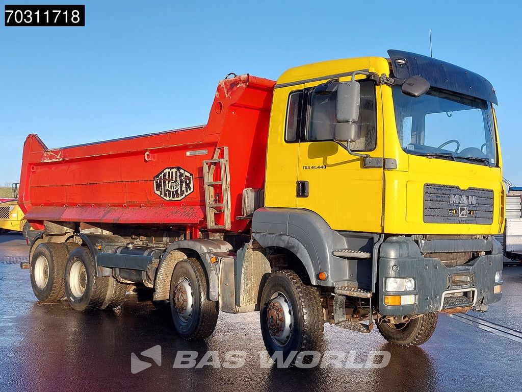 MAN TGA TGA 41.440 8X8 8x8 18m3 Meiller tipper Steelsuspension Big-Axle Manual Euro 4