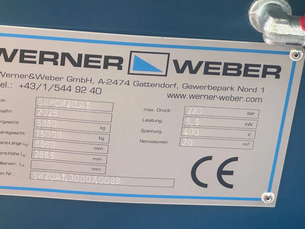 Werner & Weber Nat vuil pers met kiepsysteem 20 m2