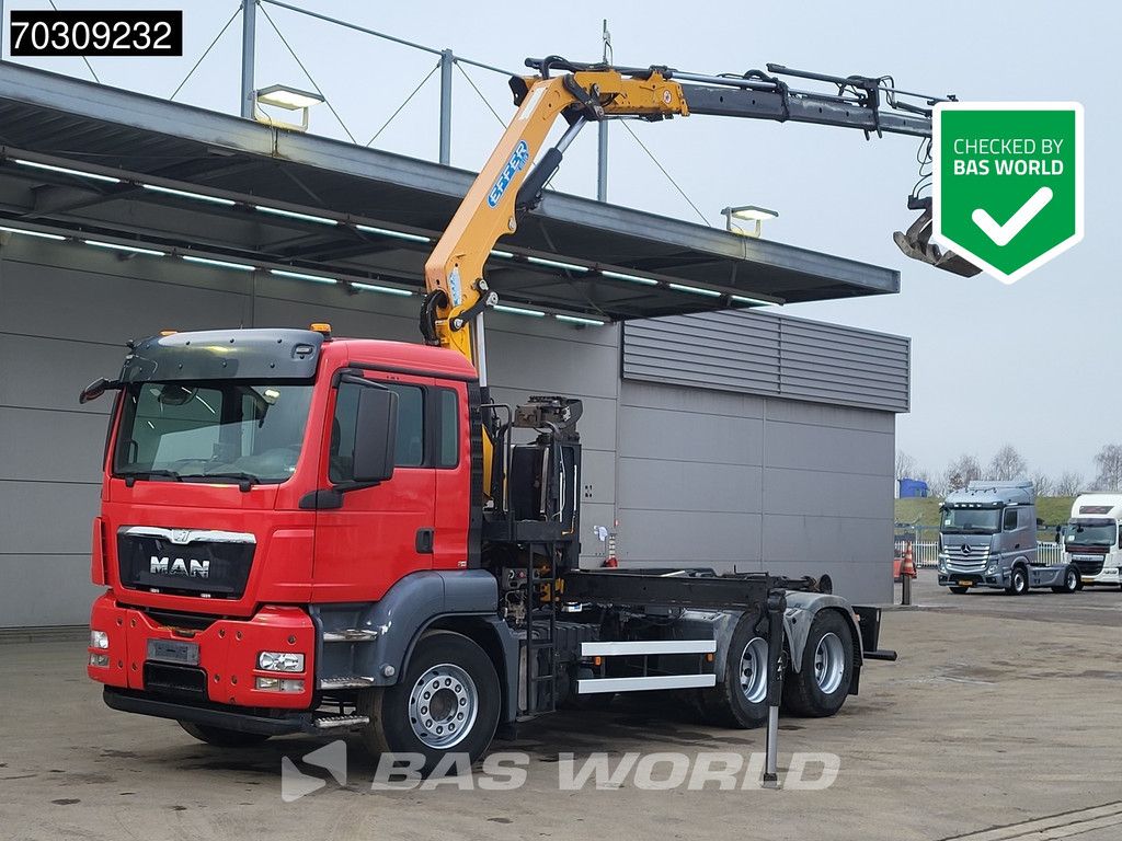 MAN TGS TGS 26.400 6X4 Effer 155 Crane + Hooklift Full Steel Euro 5