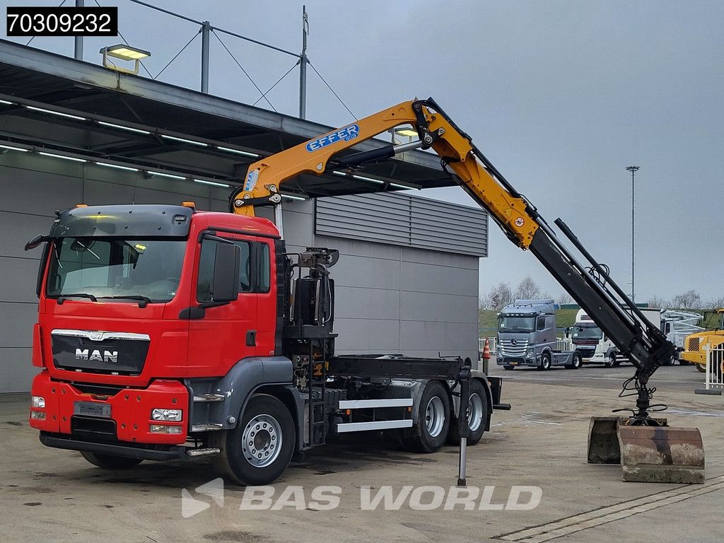 MAN TGS TGS 26.400 6X4 Effer 155 Crane + Hooklift Full Steel Euro 5