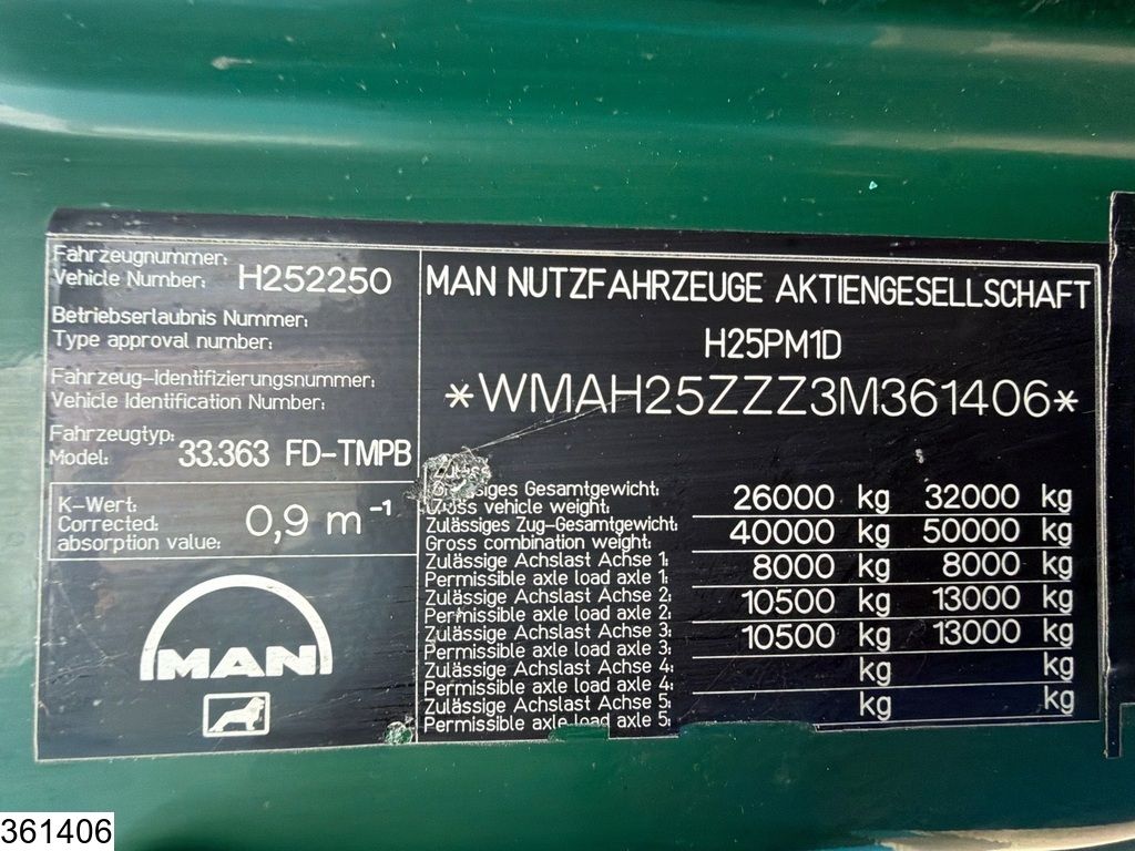 MAN TGA 33 360 6x4, Steel suspension