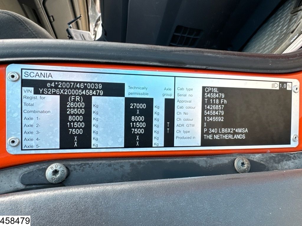 Scania P 340 6x2, CNG, Retarder, Palfinger, Remote