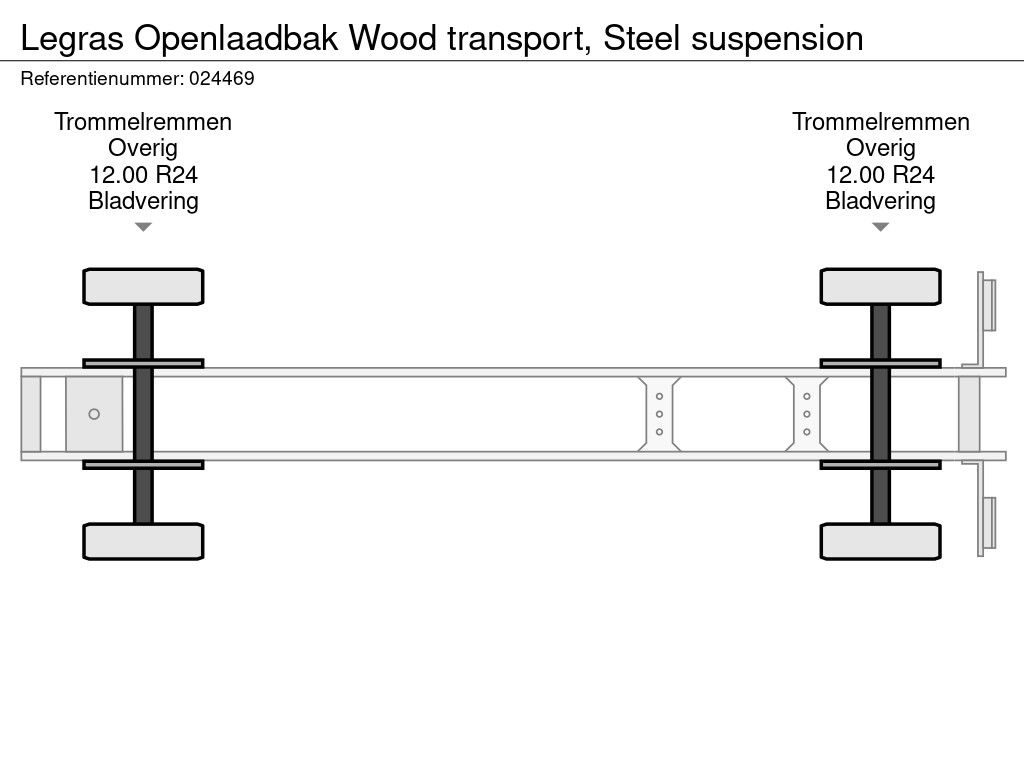 Legras Openlaadbak Wood transport, Steel suspension