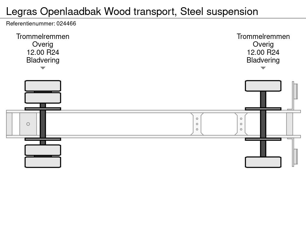 Legras Openlaadbak Wood transport, Steel suspension