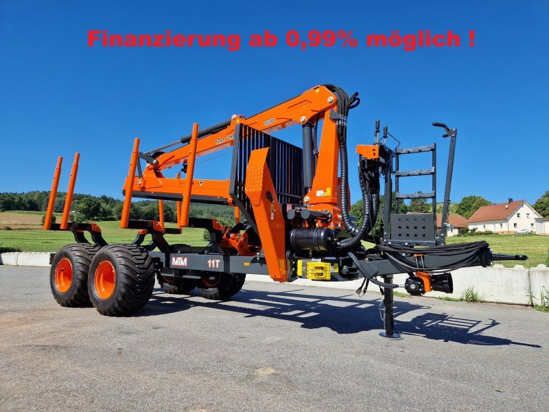 MTM 11T 11to 9,20m Kran Forwarder Rungen Druckluft Rückewagen Dpel