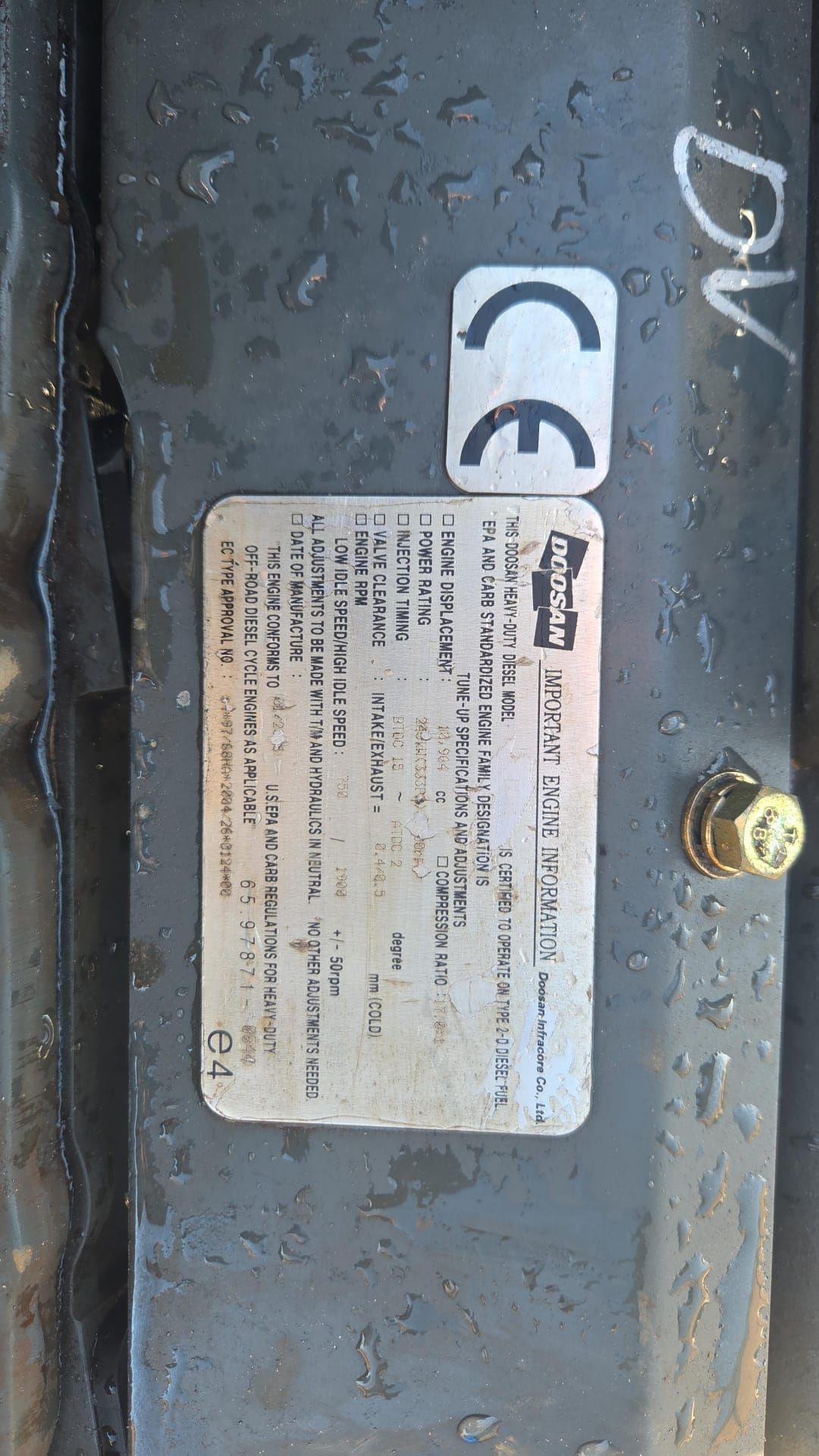 Doosan onderdelen parts