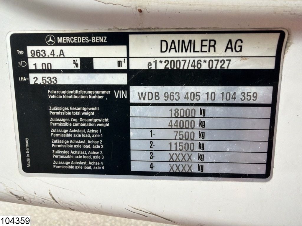 Mercedes Actros 1843 EURO 6, Lohr, Retarder, Combi, Standairco