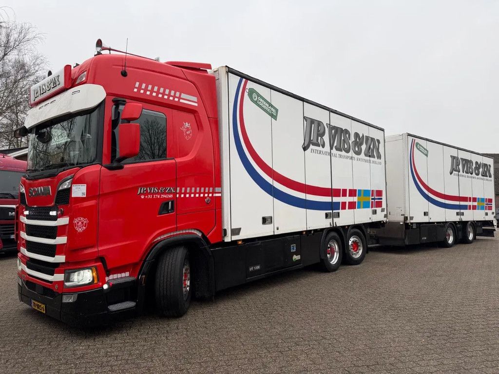 Scania 590S V8 NGS 6X2 SIDE DOORS COMBI, THERMO KING UT1200, FULL AIR