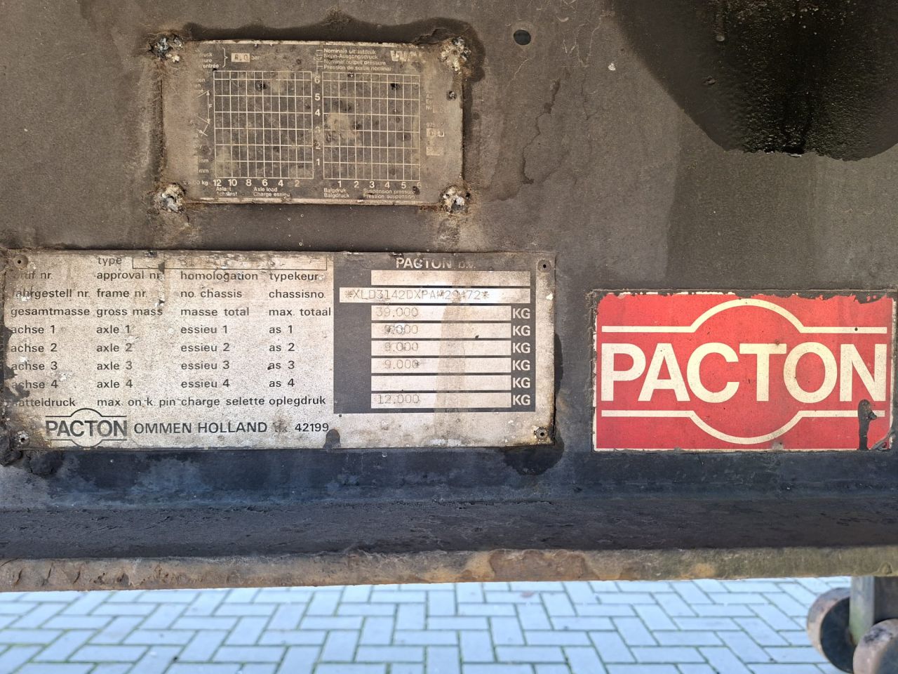 Oplegger / trailer, 1-as, gebruikt, met APK