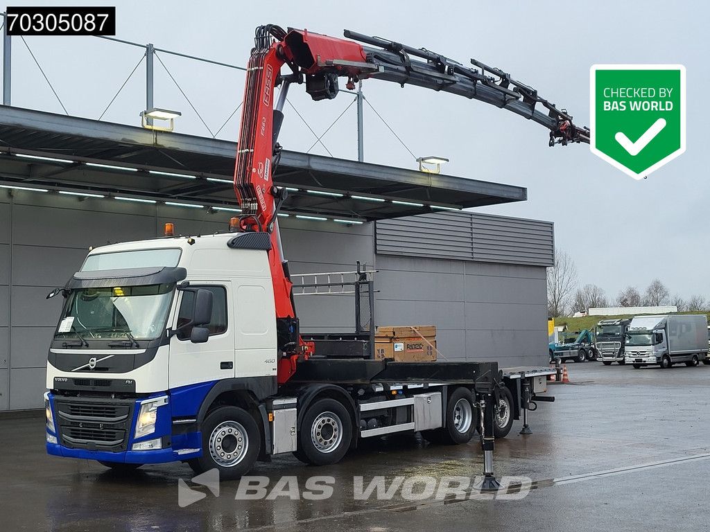 Volvo FM 460 8X2 Fassi 751802HE/CE Kran Crane + Jib Winch Lift+Steering Axle VEB+