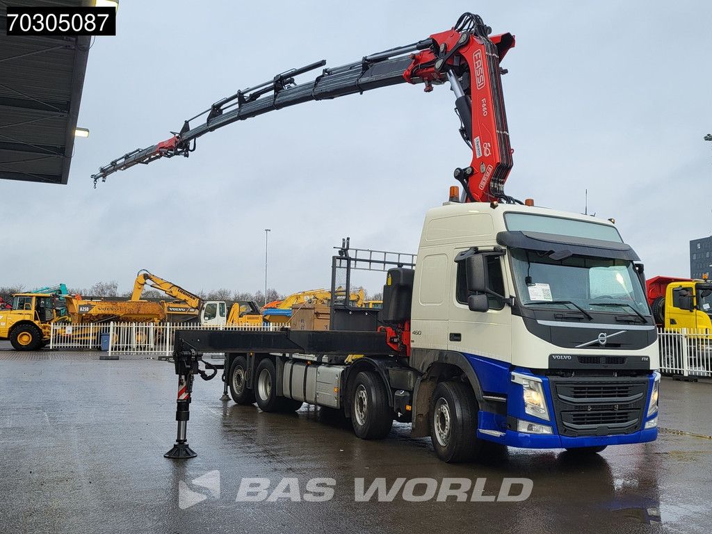 Volvo FM 460 8X2 Fassi 751802HE/CE Kran Crane + Jib Winch Lift+Steering Axle VEB+