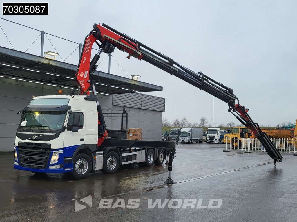 Volvo FM 460 8X2 Fassi 751802HE/CE Kran Crane + Jib Winch Lift+Steering Axle VEB+