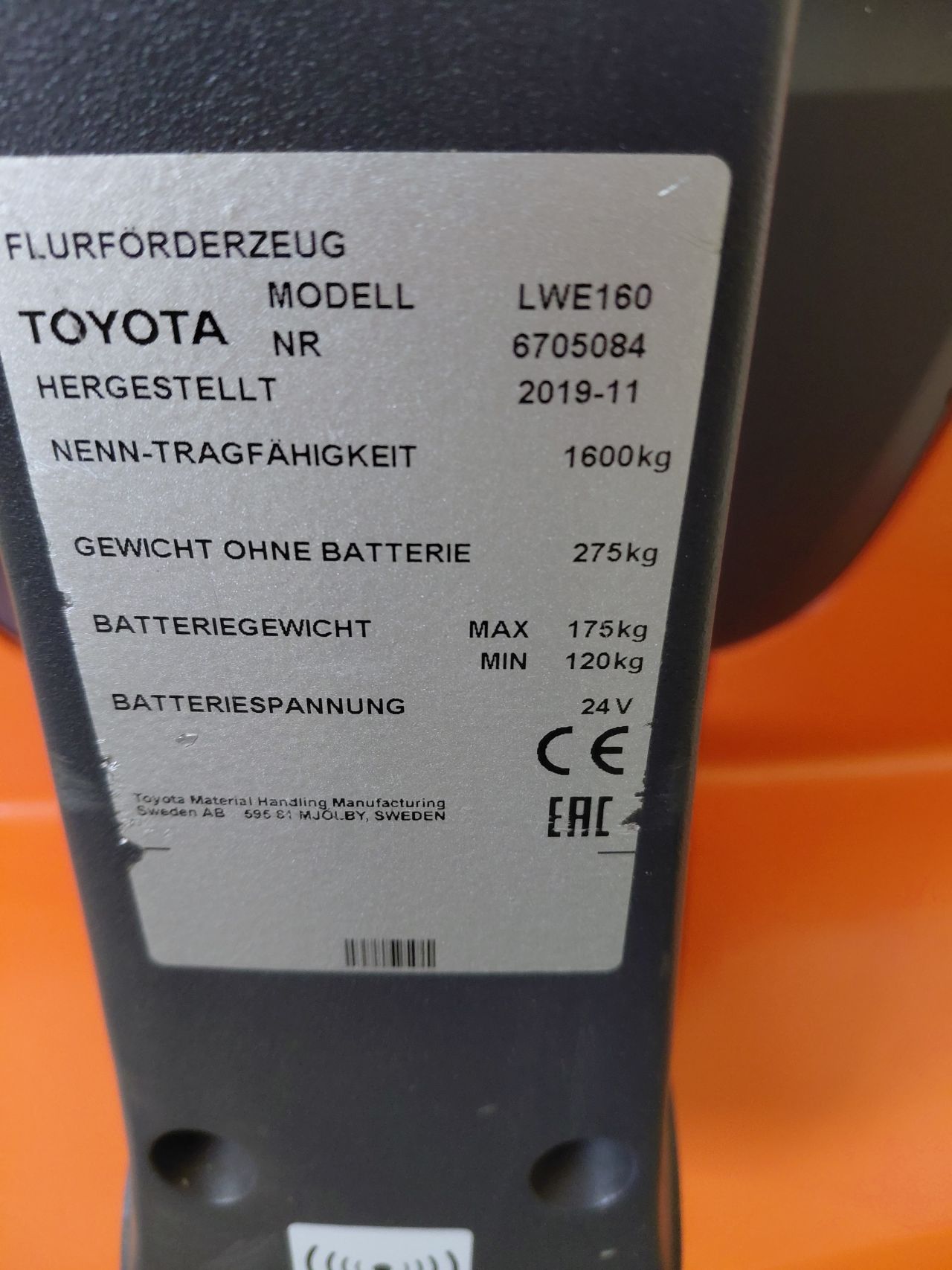 Toyota lwe 160 palletwagen