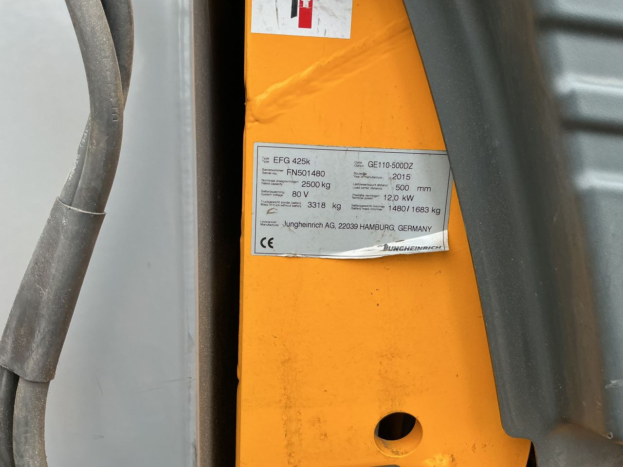 Jungheinrich EFG 425 k bouwjaar 2015 in zeer nette staat