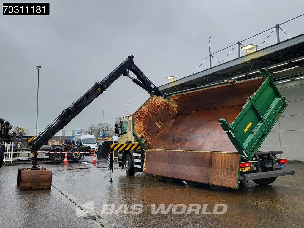 Scania P P410 8X4 NL-Truck HMF 1800K3 Kran Crane HSW 2-side tipper Lift+Steering axle Euro 6