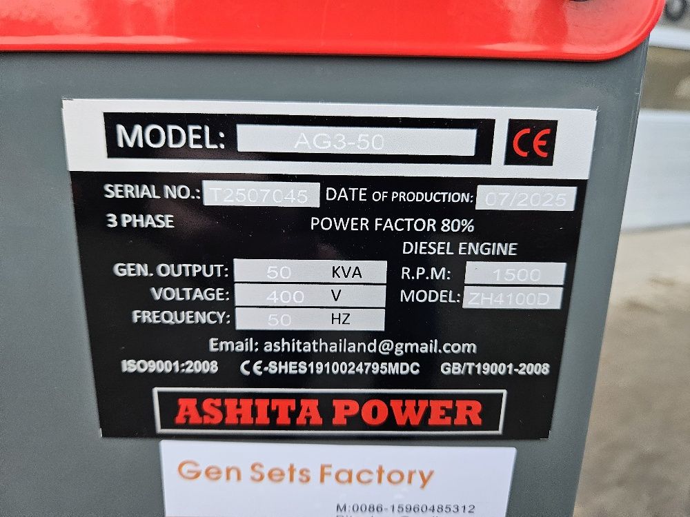 Ashita Power AG3-50 diesel generator 50 Kva