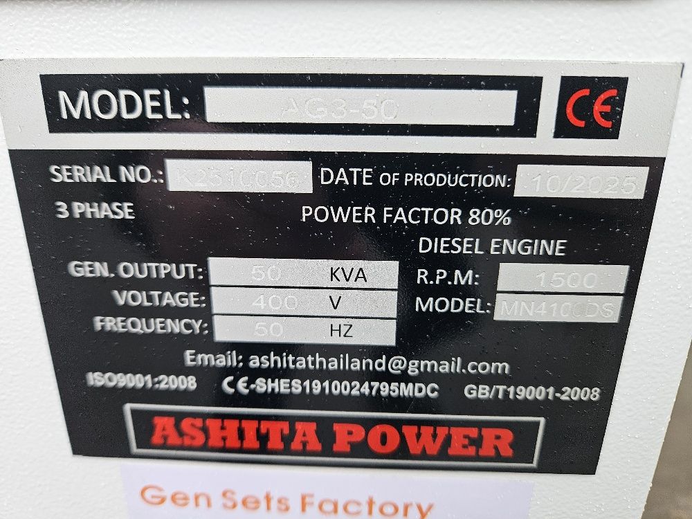 Ashita Power AG3-50 diesel generator 50 Kva