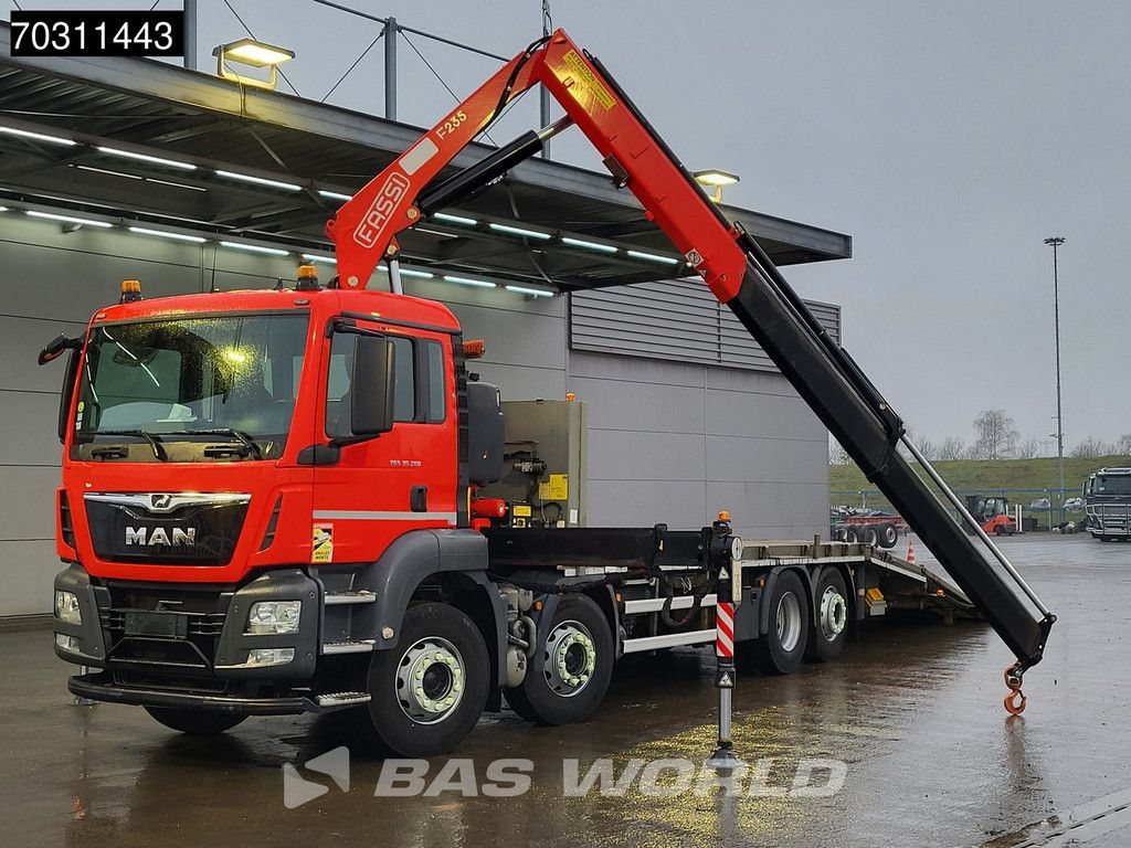 MAN TGS 35.360 8X2 Fassi F235A.0.22 Kran Crane Machine transporter Hydraulic ramp Lift-Asche Euro 6