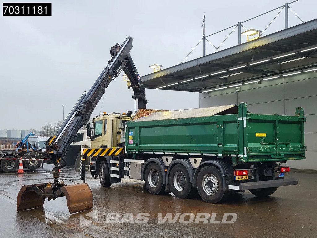 Scania P P410 8X4 NL-Truck HMF 1800K3 Kran Crane HSW 2-side tipper Lift+Steering axle Euro 6