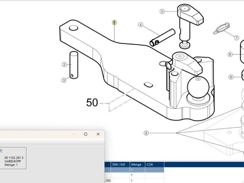 Claas K80 Zugpendel Ares Axion 8xx (Walterscheid)