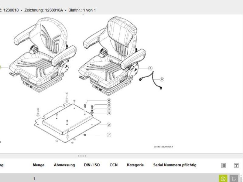 Claas SITZ GRAMMER Compacto MSG93/521