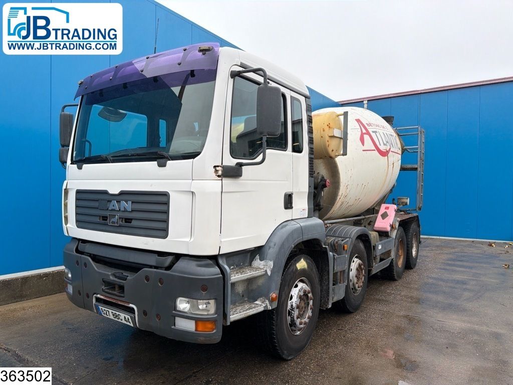 MAN TGA 32 360 8x4, 8 m³, Manual transmission, Leaf suspension