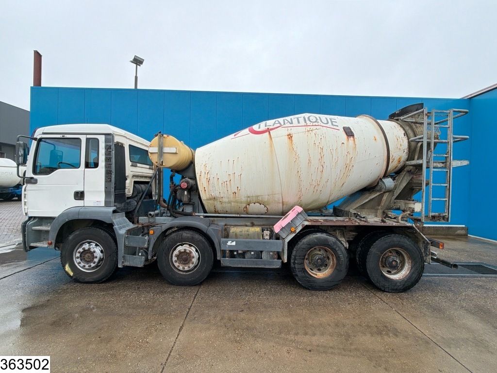 MAN TGA 32 360 8x4, 8 m³, Manual transmission, Leaf suspension