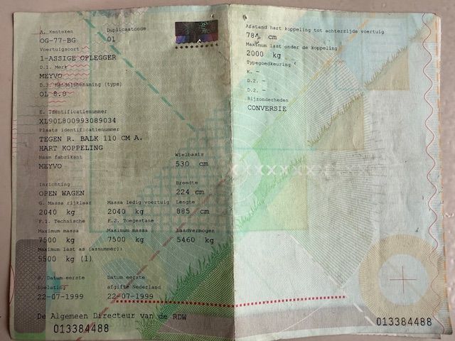 VW LT46 + Meyvo Trailer Veldhuizen 7.5T BE Combinatie