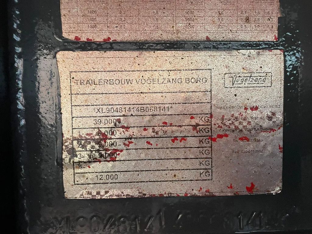 Vogelzang 3AS Schuifzeilen/Schuifdak, 270 insteek, Top conditie, APK 06-2026