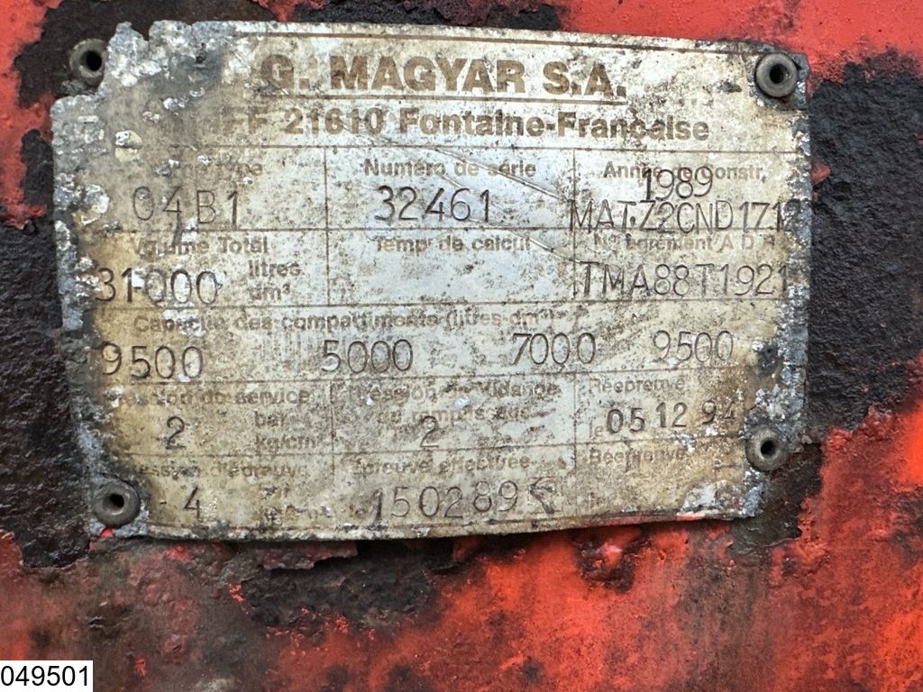 Magyar Chemie 31000 Liter, 4 Comp.