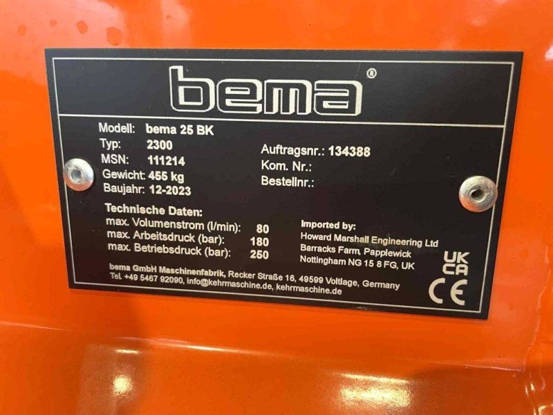 Bema 25 BK med opsamler