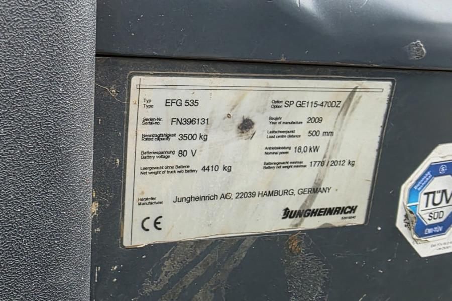 Jungheinrich EFG535 Electric, Lifting Height 4700mm, Freelift 1