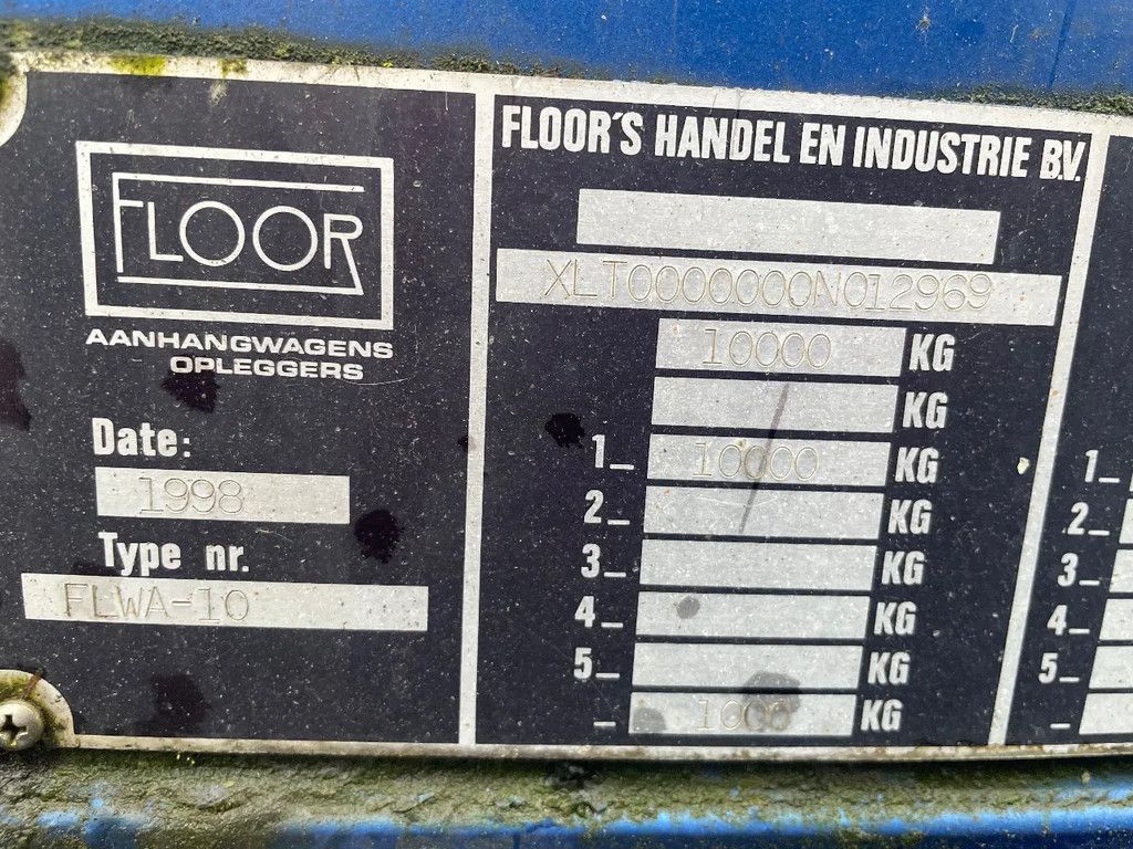 Floor FLWA 10 bloemen aanhanger 1 as