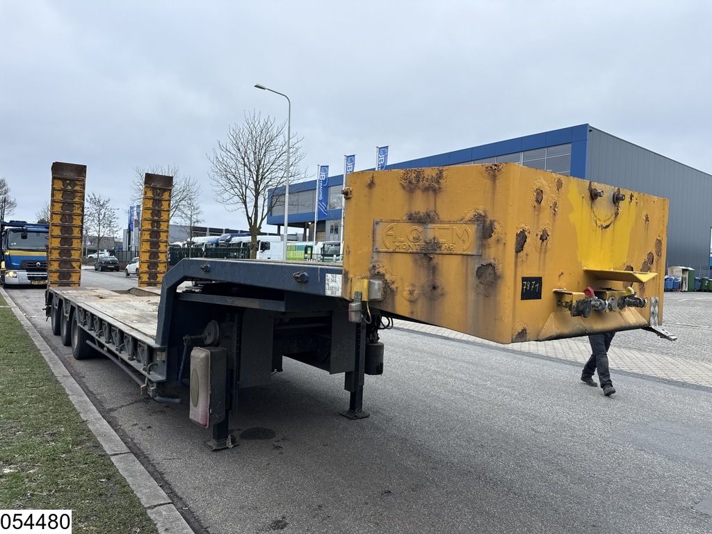 ACTM Lowbed 34000 KG, 250cm+2x22CM, Leaf suspension, Winch