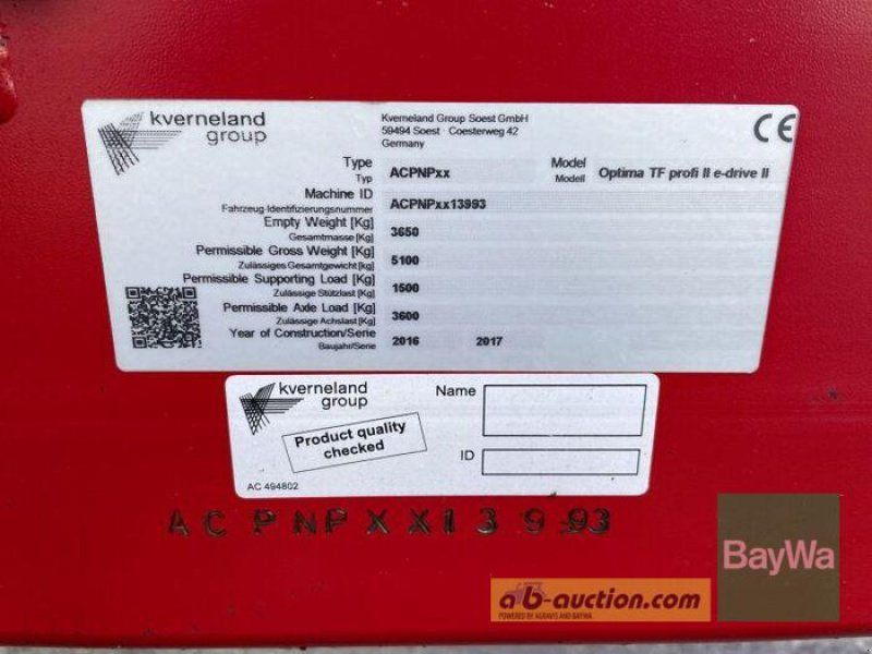 Kverneland OPTIMA TF PROFI II