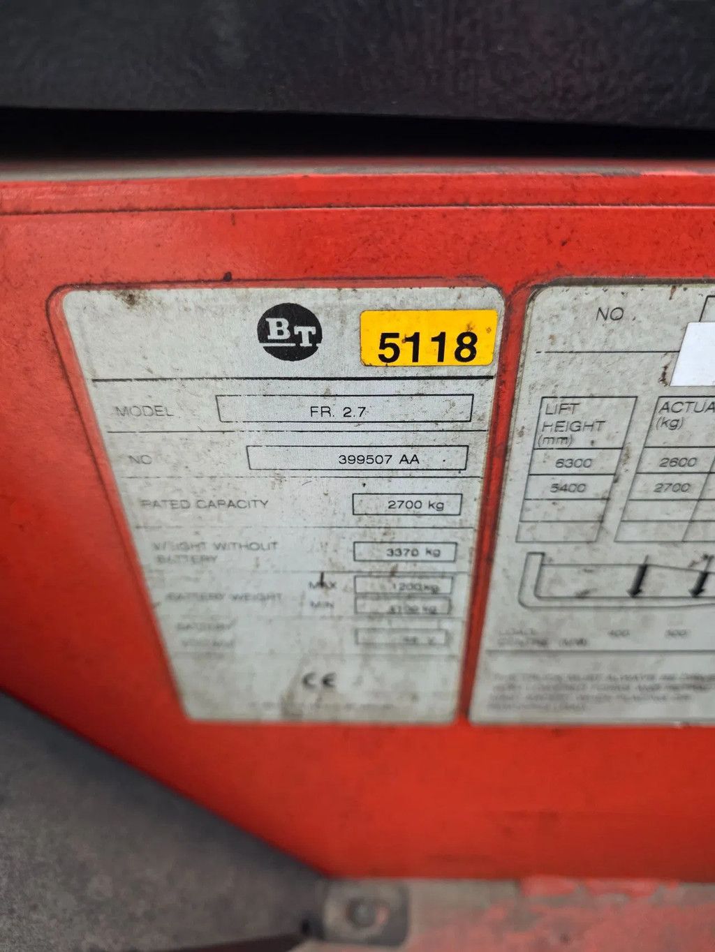 BT Vierweg heftruck fr2.7 5.5 m