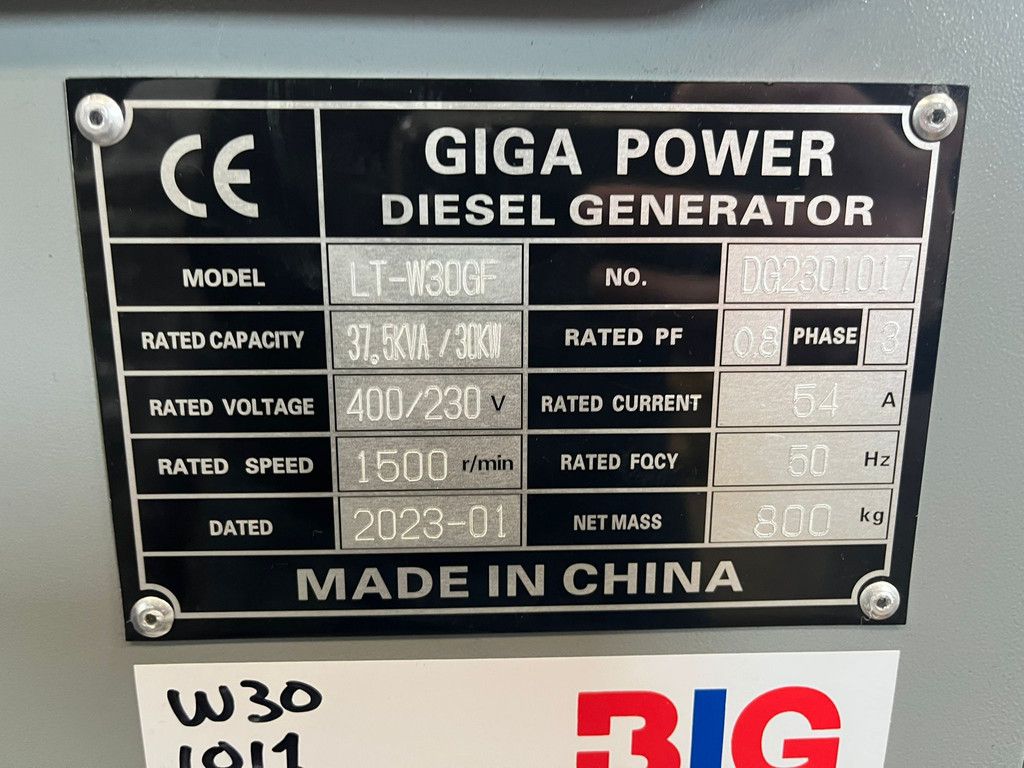 Giga power Giga power LT-W30GF 37.5 kVA silent generator